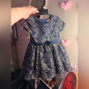 Nanette Lepore navy, and gold dress